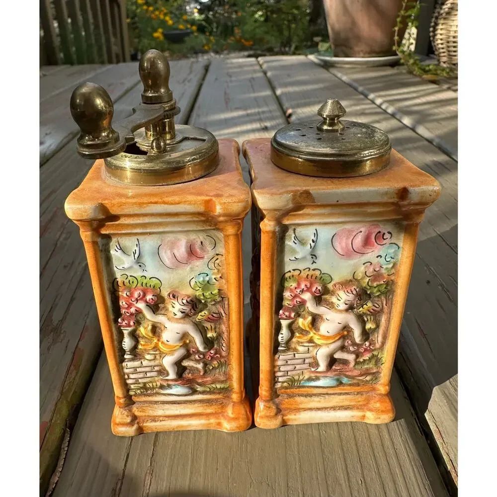 Vintage CAPODIMONTE Painted Italian Ceramic 5